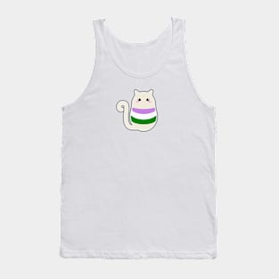 Genderqueer Pride Cat Tank Top